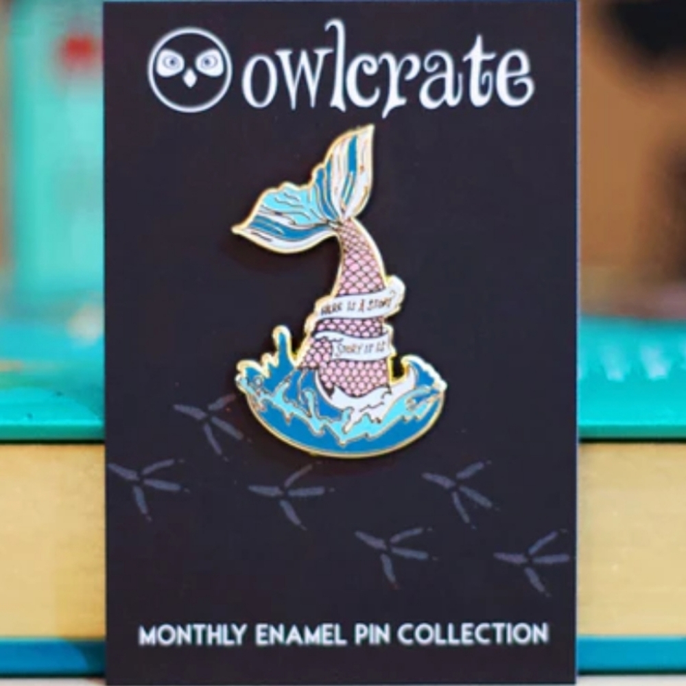 Skin of the Sea inspired collectible monthly pin December 2021, Owlcrate